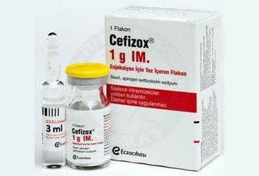 CEFIZOX 1 G IM ENJEKSIYONLUK COZELTI TOZU ICEREN FLAKON